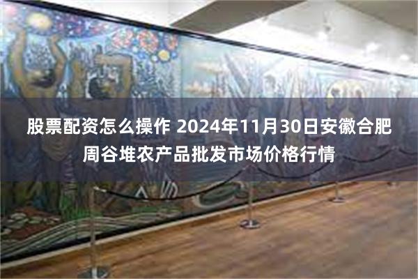 股票配资怎么操作 2024年11月30日安徽合肥周谷堆农产品批发市场价格行情